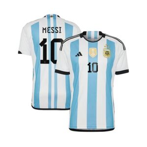 Argentina Home 3 star Messi Kit World Cup Jersey 2022 23