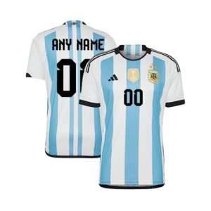 Argentina Home 3 star World Cup Jersey Kit 2022 23 Customizable