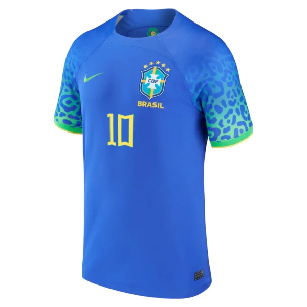 Brazil Away Neymar JR Kit World Cup Jersey 2022 23 2