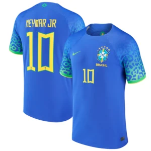 Brazil Away Neymar JR Kit World Cup Jersey 2022 23