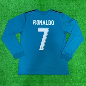 Real Madrid Third Ronaldo 2017 18 Full Sleeve Retro Jersey